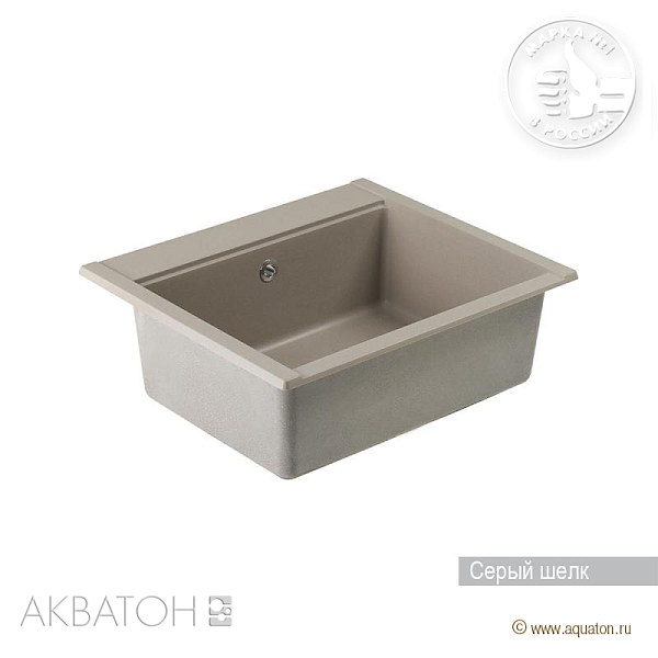 Кухонная мойка Aquaton Делия 60 1A715232LD250 серый шелк