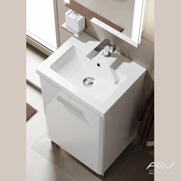 Тумба с раковиной Alavann Dorn 50 белая